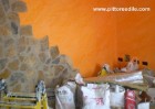 Stucco antico arancione, pietre e ...materiali - Imbianchino Roma