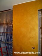 Decorazioni effetti metallici, pittura dorata effetto oro grezzo, Olgiata, Roma - Muratore Imbianchino Roma 