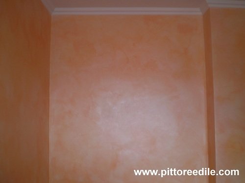 Decorazione pareti - velatura perlescente - Muratore Imbianchino Roma 